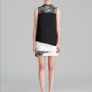 Helmet Lang Black/White Resid Print Dress